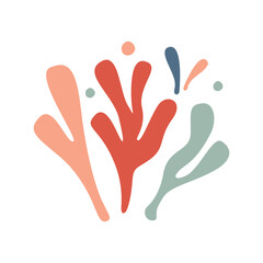 Abstract Matisse Decoration. Flat Vector Illustration on White Background.