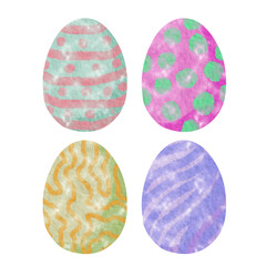 Watercolor Painted Pastel Easter Eggs Pattern in Soft Spring Colors