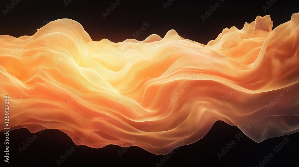 Poster abstract orange glowing particle flow design