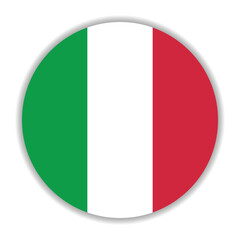 Italy flag. Italy circle flag logo icon computer vector illustration design