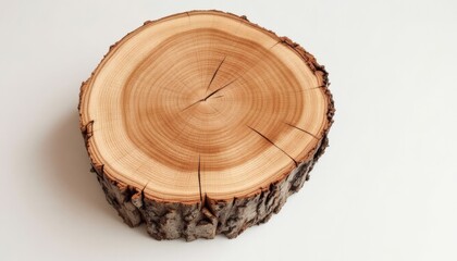 Intricate Patterns of Time Captured in a Wooden Log Slice