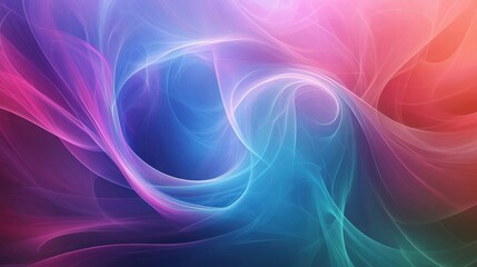 Fototapeta premium Modern Abstract Gradient Backgrounds with Flowing Curves on Non-Contrast Background in Octane Render Style. Crimson, Violet, Midnight, and Persian Blue Color Palette, Dreamlike Installations Concept