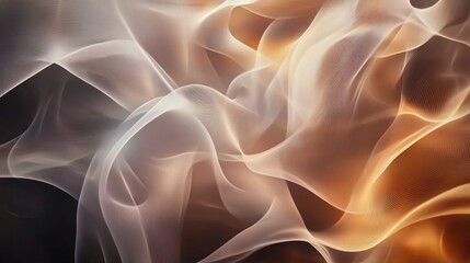 Obraz premium Modern Abstract Gradient Backgrounds with Flowing Curves on Non-Contrast Background in Octane Render Style. Vampire Fiction, Sinopia, Pale Chestnut, and Seashell Color Palette, Dreamlike Installations