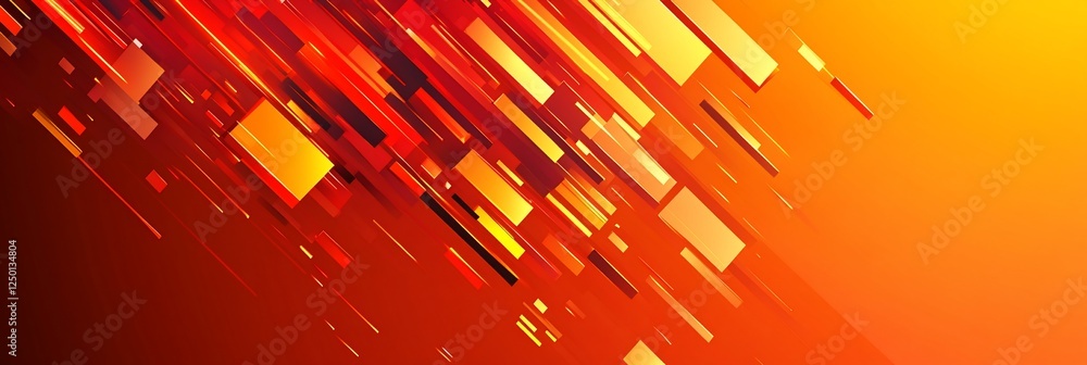 Poster abstract background with diagonal motion blur effect in red and orange shades.