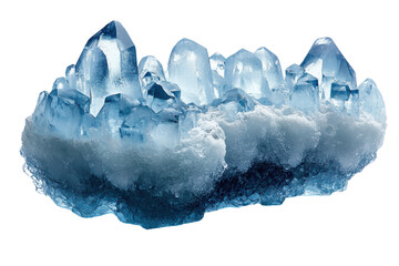 Obraz premium Stunning blue crystal formation showcasing unique textures and mesmerizing colors, perfect for decorative or educational use in various contexts.