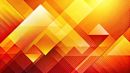 Abstract Geometric Landscape: Vibrant Yellow Orange Red Gradient Background for Web Banner Design
