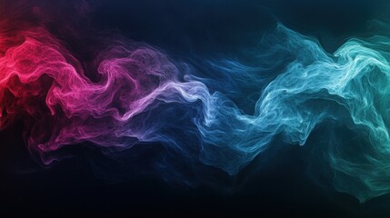 Obraz premium Modern Abstract Gradient Backgrounds with Soft Waves on Dark Contrast, Blender Cycles Style, Undulating Lines in Crimson, Violet, Persian Blue, and Teal Tones