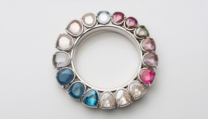 Multicolored gemstone bangle.  A beautiful piece of jewelry.