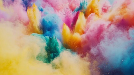 Colorful abstract watercolor painting with artistic texture and vibrant splashes