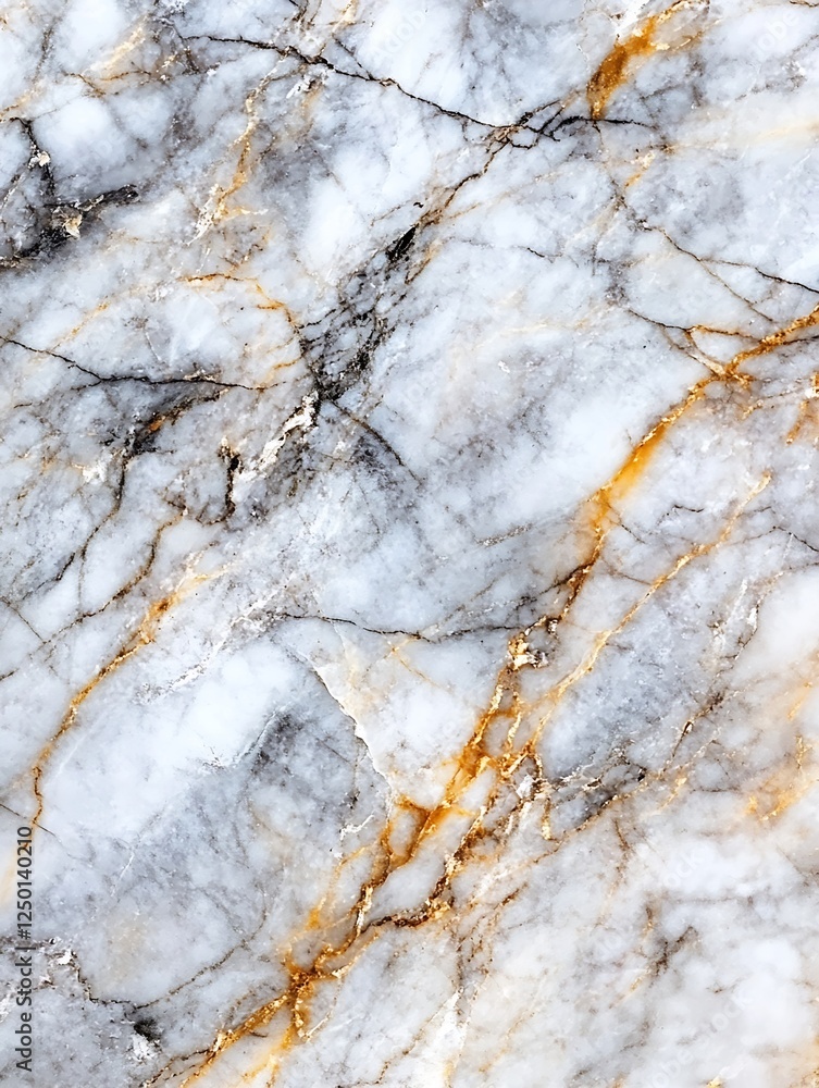 Poster luxurious marble surface with unique veins and natural patterns in grey and gold : generative ai