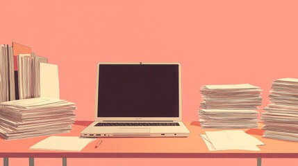 Overwhelmed: A Desk Drowning in Paperwork