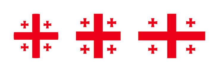 Georgia flag icon set
