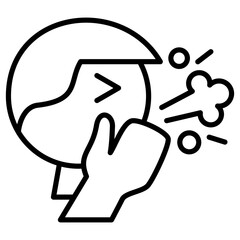 Influenza icon,  Infection, Illness, Cough