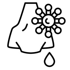 Influenza icon,  Infection, Illness, Cough