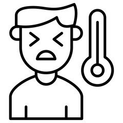 Influenza icon,  Infection, Illness, Cough