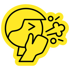 Influenza icon,  Infection, Illness, Cough