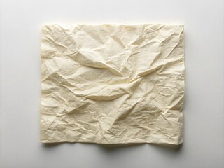 Obraz premium Blank Paper Napkin Texture: Creamy White, Soft Wrinkled Surface, Copy Space for Design