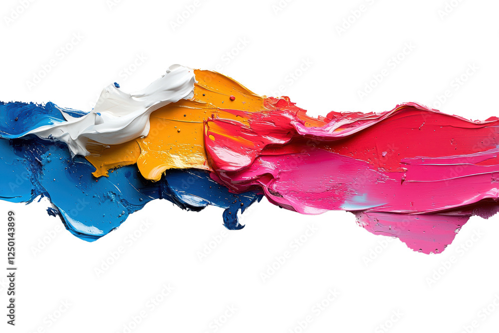 Aufkleber vibrant and colorful paint strokes blend seamlessly, creating a striking abstract artwork that captu