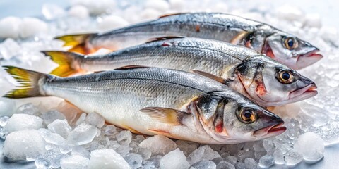 Buy Fresh Seafood Online: Minimalist Ice Fish Market Photo