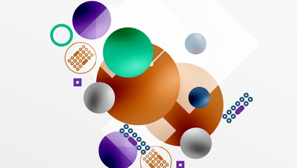 Circles and elements geometric abstract background