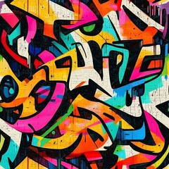 Vibrant Graffiti Art Abstract Background