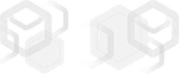 abstract honeycomb white and gray geometric abstract background with simple hexagonal elements.