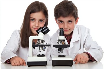 Curious Kids Exploring Science with Microscopes