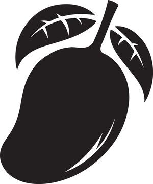 recommend clip art: Mango vector mango silhouette vector illustration White Background
                    