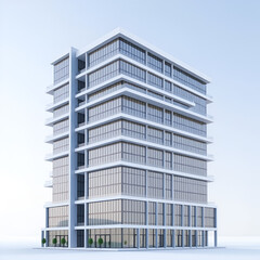 modern office building with blue sky