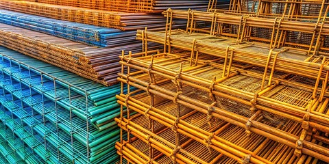 Durable Wire Mesh Stack: Construction Material for Strength & Stability