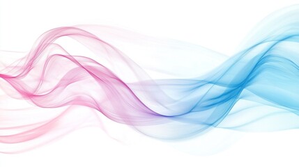 Abstract Colorful Waves: A Serene Digital Art Piece