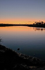 sunset on the lake