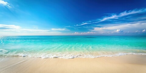 Obraz premium Minimalist Beach Ocean Landscape: Endless Horizon Serenity