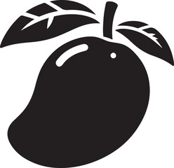Mango vector mango silhouette vector illustration White Background
