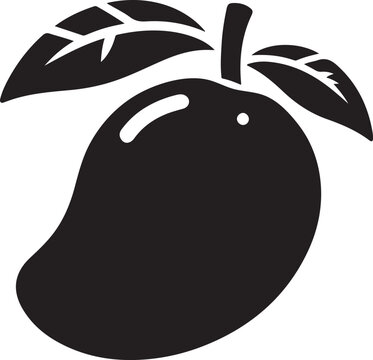 recommend clip art: Mango vector mango silhouette vector illustration White Background
                    