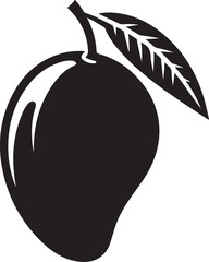 Mango vector mango silhouette vector illustration White Background
