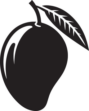recommend clip art: Mango vector mango silhouette vector illustration White Background
                    