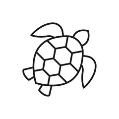 Obraz premium Turtle line icon on white background.