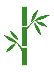 Naklejka premium Simple Green Bamboo Illustration