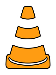 Bright Orange Traffic Cone