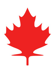 Red Maple Leaf Silhouette