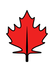 Vibrant Red Maple Leaf