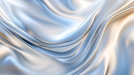 Abstract Silver and Blue Draped Fabric Texture