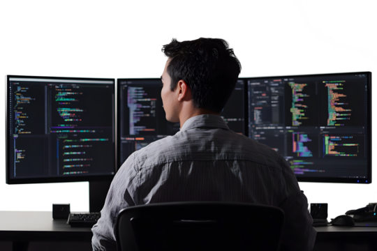 business man at the computer