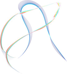Naklejka premium Abstract Image of Colorful, Swirling Lines on a White Background, Perfect for Creative Design