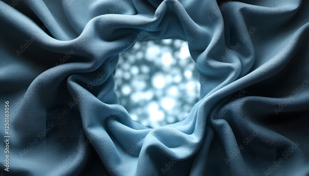 Poster abstract blue fabric texture with bokeh background