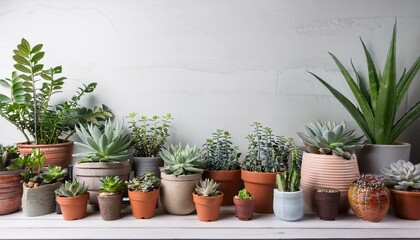 Succulents in pots
