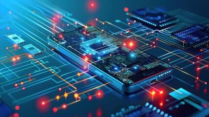 Smartphone circuit board technology digital future innovation