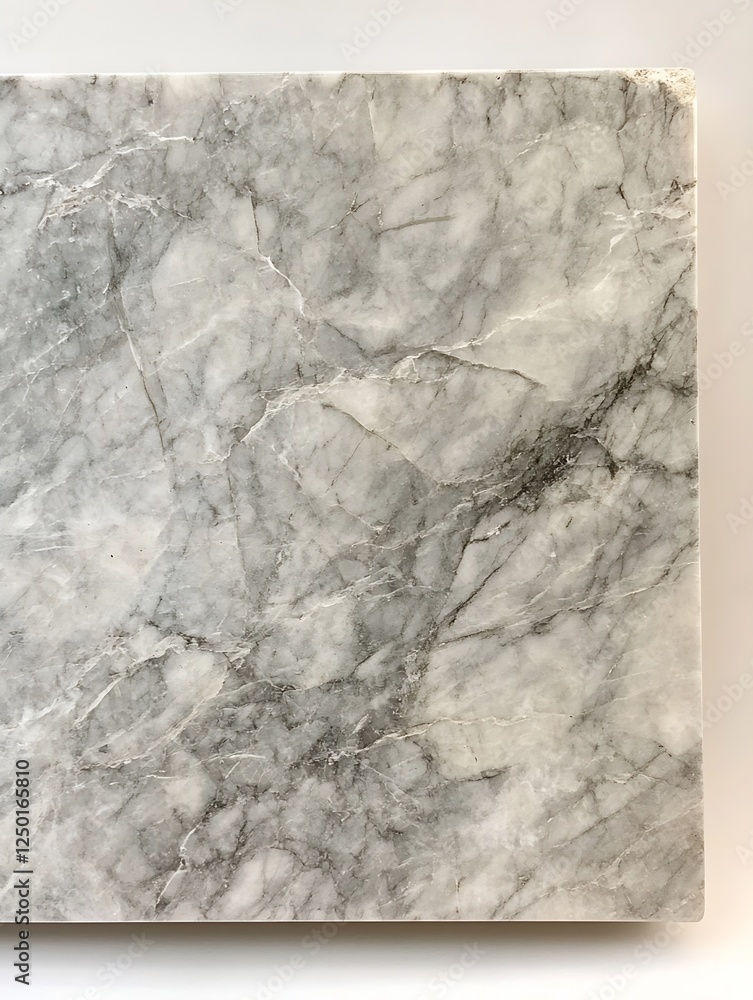 Poster close up of unique patterned marble stone with gray veins and texture : generative ai