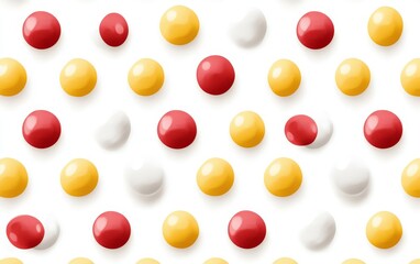 Colorful candy pattern, flat lay, studio shot, white background, confectionery packaging design